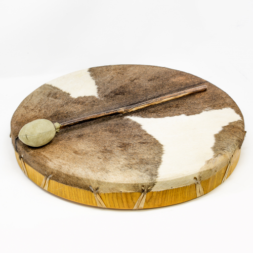 Šamanský bubon 45cm - kozia koža so srsťou