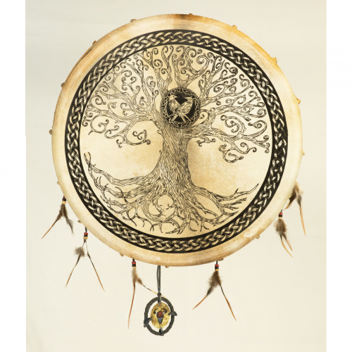 Šamanský bubon Strom života 40cm - kozia koža