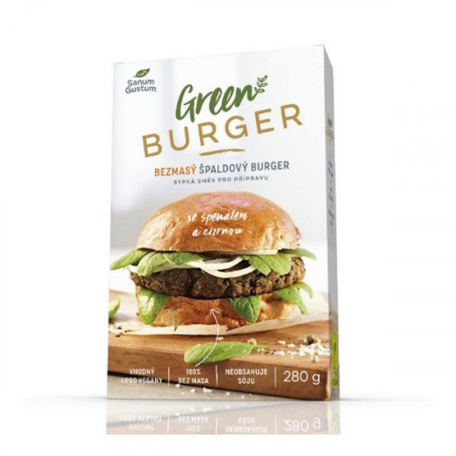 Green Vegan Burger špaldový so špenátom a cícerom