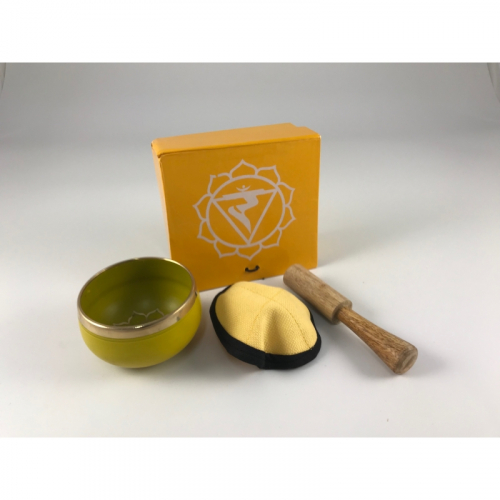 Tibetská miska žltá 400g - Nabhi - Manipura chakra
