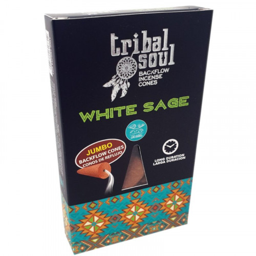Tribal Soul Vonný kužel tečúci dym Biela Šalvia